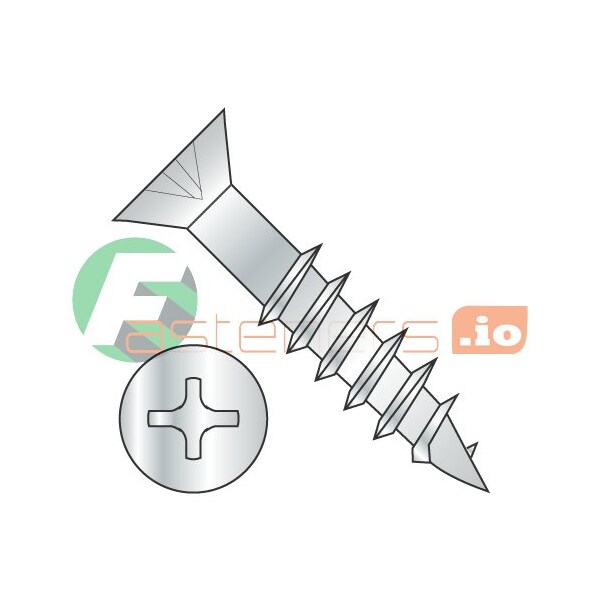 Newport Fasteners Wood Screw, #8, 2 in, Zinc Plated Steel Flat Head Phillips Drive, 3500 PK 965698 - main